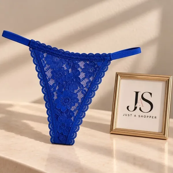 Victoria's Secret Lencería: calzón de encaje azul